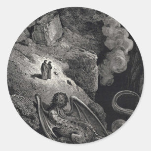 Dante & Virgil with Geryon Stickers
