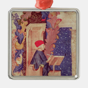 Dante writing 'The Divine Comedy' Metal Tree Decoration
