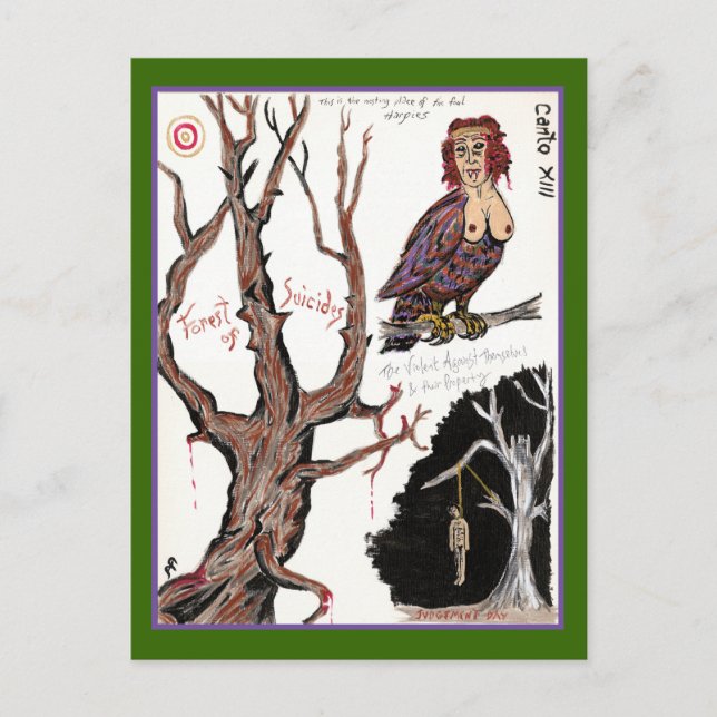 Dante's Inferno, Canto XIII Postcard (Front)