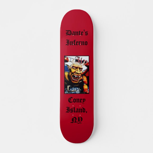 Dante's Inferno (Red) Customised Skateboard (Front)