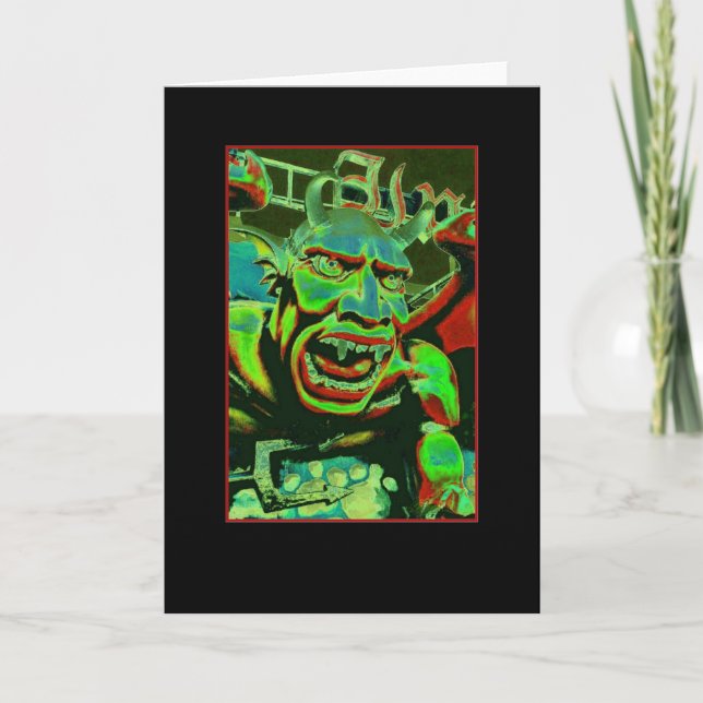 Dante's Inferno Spookhouse Psychedelic Blank Card (Front)