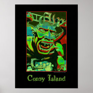 Dante's Inferno Spookhouse Psychedelic Poster
