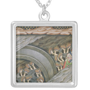 Dante's Inferno with a commentary Silver Plated Necklace