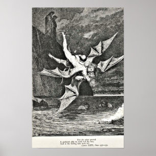 Dante's Purgatory Gustave Dore Illustration Demons Poster