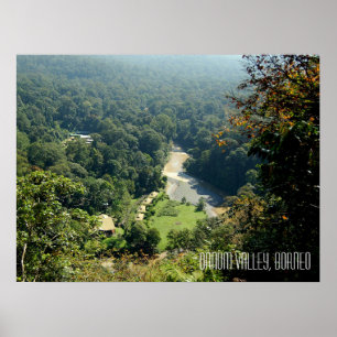 Danum Valley Borneo Rainforest Jungle Scene Poster