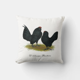 D'Anvers Black Bantams Cushion