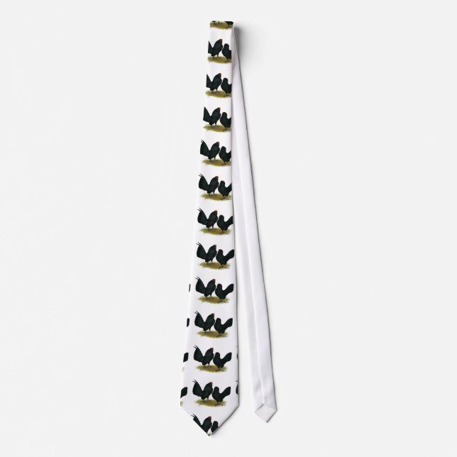 D'Anvers Black Bantams Tie (Front)