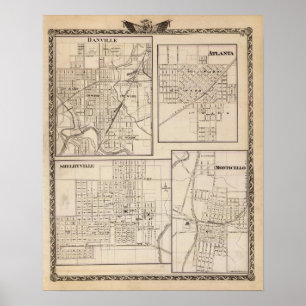 Danville, Shelbyville, Atlanta and Monticello Poster