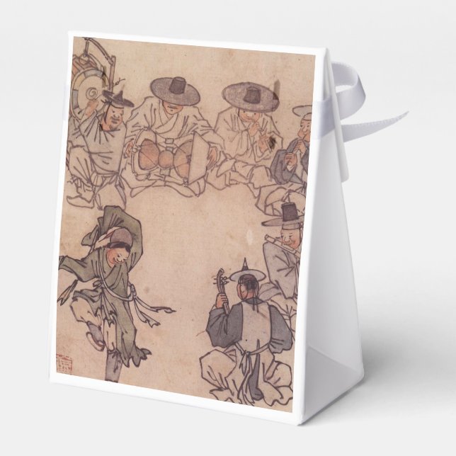 Danwon Mudong Korean Traditional Painting Artwork  Favour Box (Back Side)