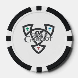 DAoC Knot Clay Poker Chips, Black Striped Edge Poker Chips