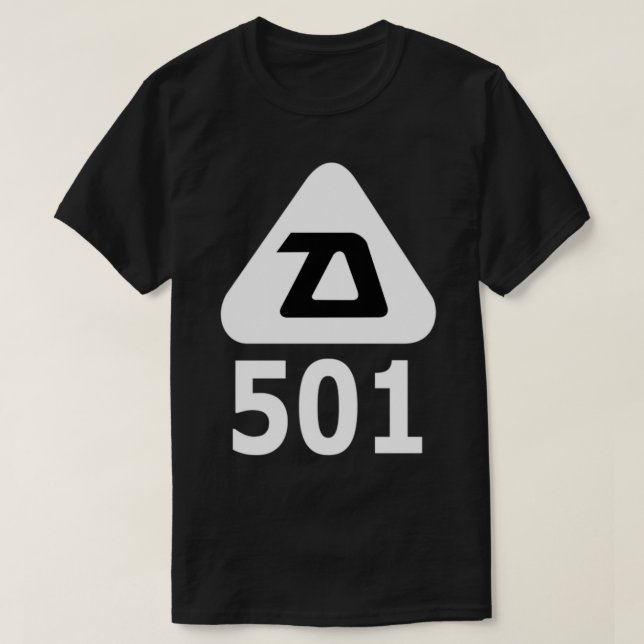 Daoust 501 Retro Ice Hockey Logo T-Shirt (Design Front)