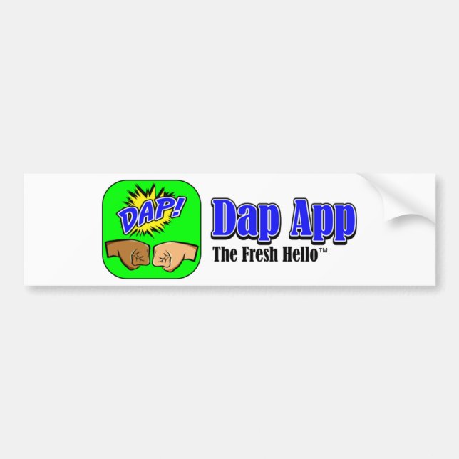 DAP APP TAGLINE BUMPER STICKER (Front)