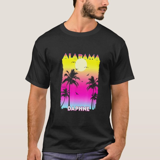 Daphne Alabama Al Summer Vintage Sunset  T-Shirt (Front)