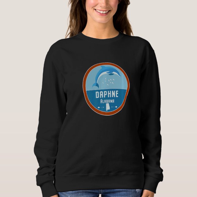 Daphne Beach Alabama Beach Dolphin Al Vacation Sweatshirt (Front)