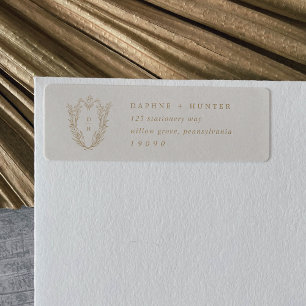 DAPHNE Classic Cream Gold Return Address Labels