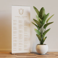 DAPHNE Gold White Floral Wedding Seating Chart