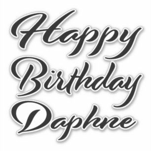 Daphne name first name black Sticker birthday