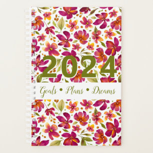 Daphne Watercolor Floral 2024 Customizable Planner