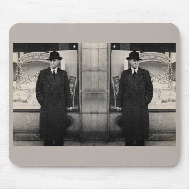 dapper 1930s twin men photo mouse mat (Front)