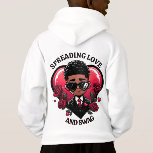 Dapper African American Boy with Roses Valentine