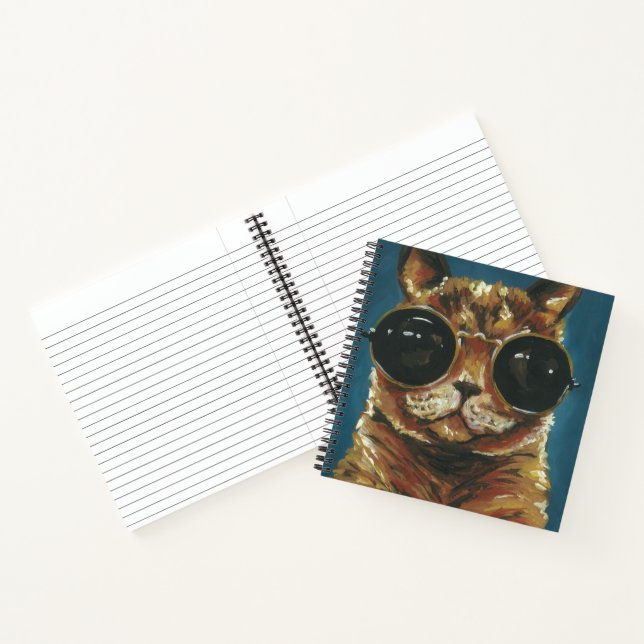 Dapper Animal | Kitty In Sunglasses Notebook (Inside)