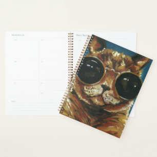Dapper Animal Kitty In Sunglasses Planner
