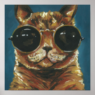 Dapper Animal Kitty In Sunglasses Poster