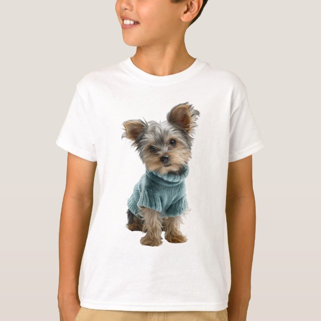 Dapper Blue Sweater Puppy Kids (Front)