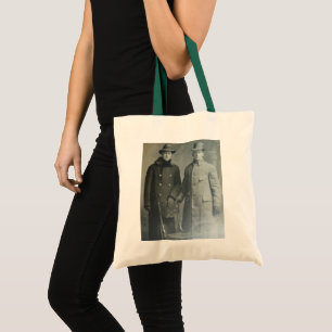 Dapper Brothers in Overcoats RPPC B&W Photo Image Tote Bag