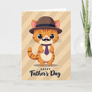 Dapper Cat Fathers Day Card