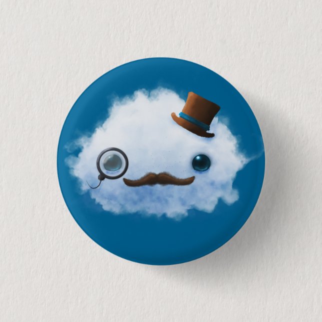 Dapper Cloud 3 Cm Round Badge (Front)