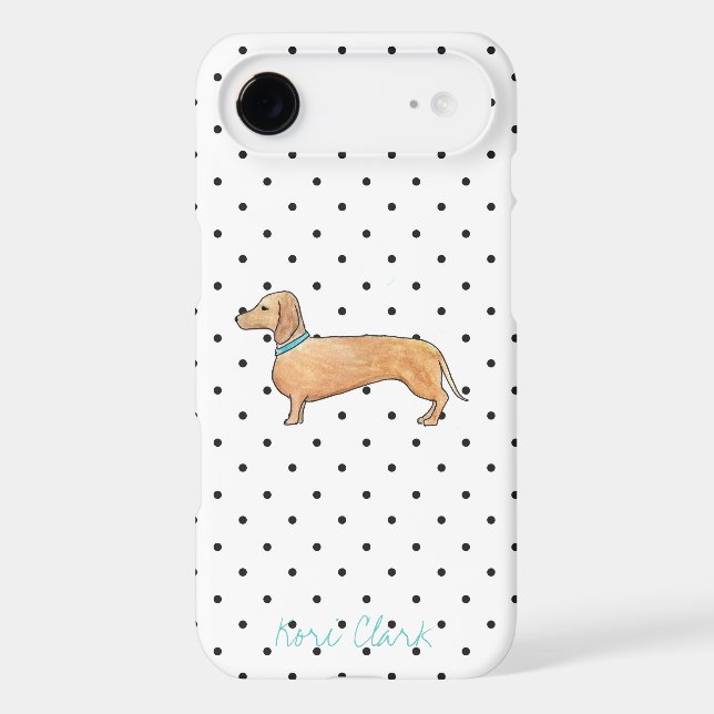 Dapper Dachshund Dots Case-Mate iPhone Case (Back)