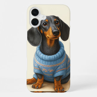 Dapper Dachshund iPhone 16 Plus Case