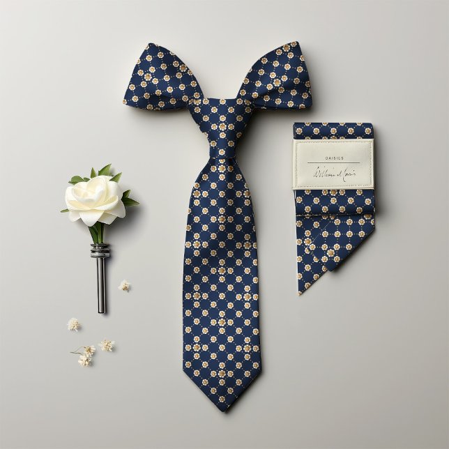 Dapper Daisies & Golden Dots Vintage Men's Tie (Creator Uploaded)