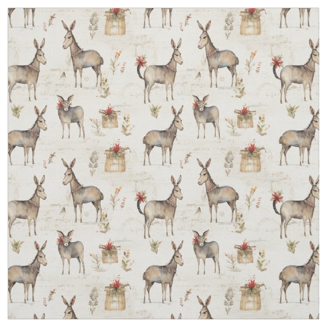 Dapper Donkey: Whimsy Donkey Fabric (Swatch)