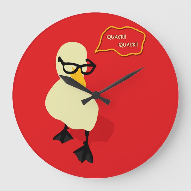 Dapper Duck Large Clock (Front)