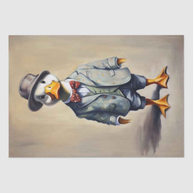 Dapper Ducks: Clothing-Inspired Decoupage Paper  (Front)