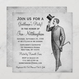 Dapper Gentlemen's Party Invitations