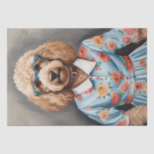 Dapper Golden Doodle in Stylish Attire Tissue Paper