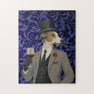 Dapper Greyhound Gentleman in Suit Jigsaw Puzzle