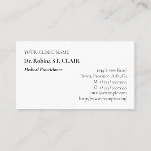 Dapper, Healthcare Specialist Business Card
