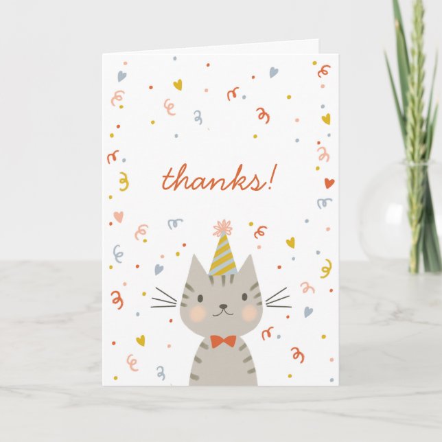 Dapper Kitty Thank You Card (Front)