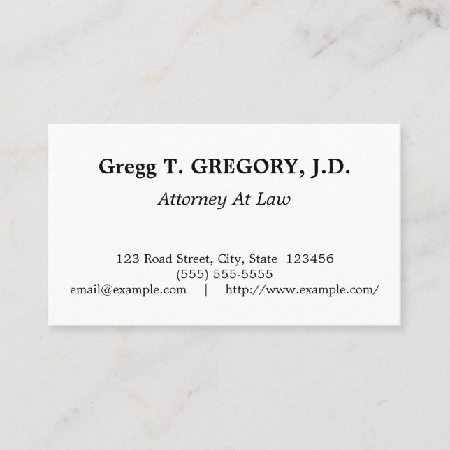 Dapper, Legal Professional Business Card (Front)