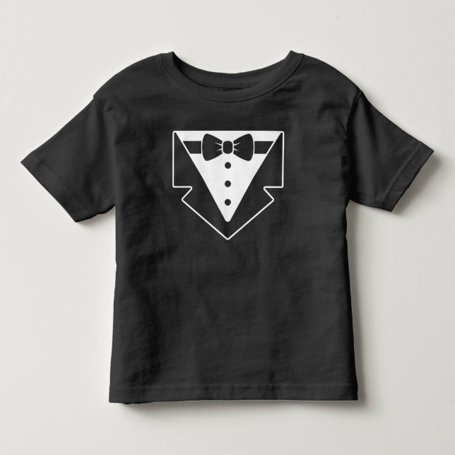 Dapper Little Dude Toddler Tuxedo Shirt (Front)