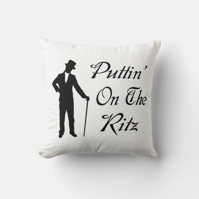 Dapper Man Puttin On The Ritz Cushion (Front)