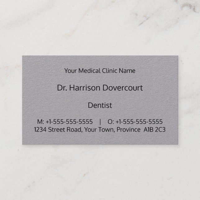 Dapper Medical Professional Business Card (Front)