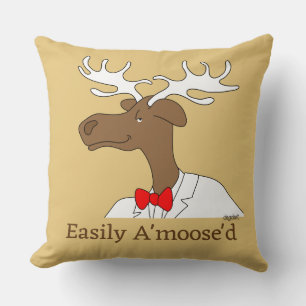 Dapper Moose Whimsical Cushion