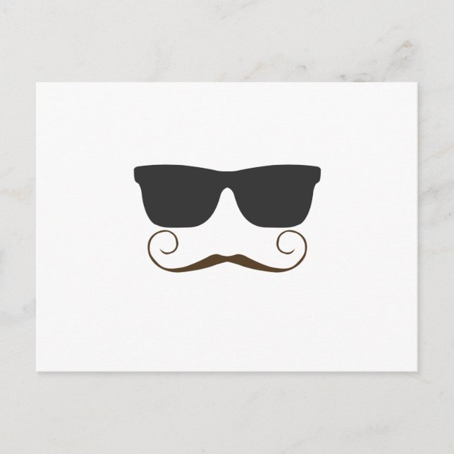 Dapper Moustache Postcard (Front)