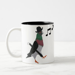 Dapper Pigeon Editable Father’s Day Two-Tone Coffee Mug