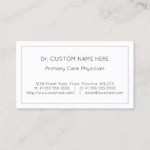 Dapper, Plain Business Card